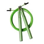 Adjustable Jump Rope with Aluminum Handles, Tangle-Free Ball Bearing Skipping Rope for Fitness Training – Green