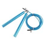Adjustable Jump Rope with Aluminum Handles, Tangle-Free Ball Bearing Skipping Rope for Fitness Training – Blue