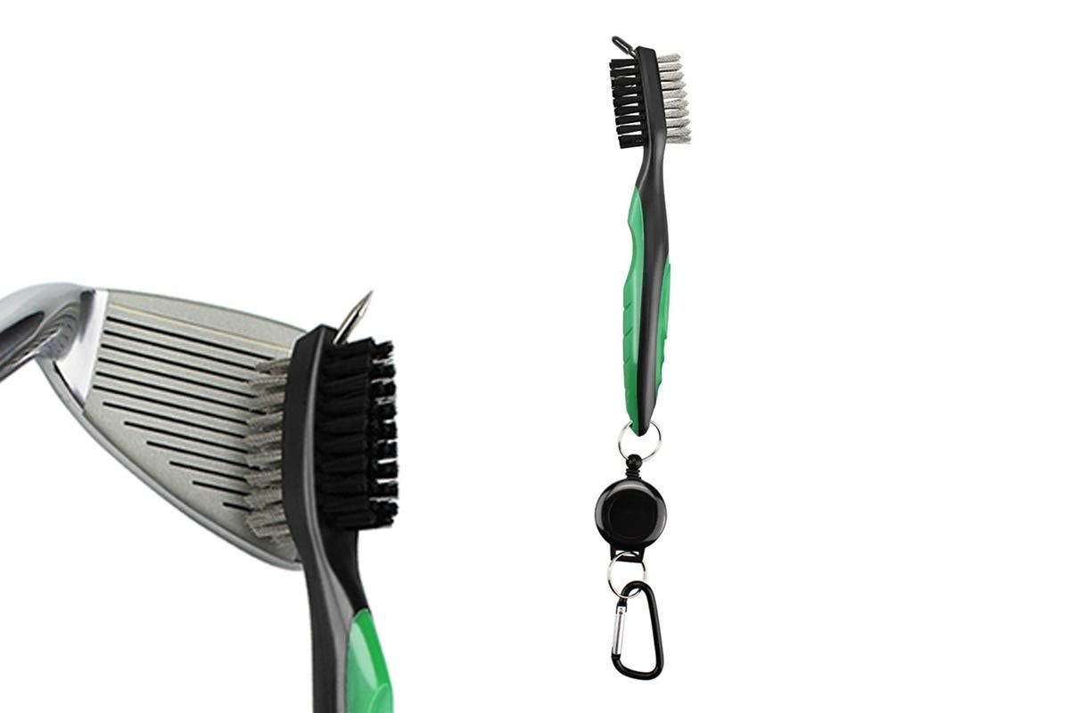 Golf Club Cleaning Brush Reel Groove Cleaner Tool -Green 1 Golf Club Cleaning Brush Reel Groove Cleaner Tool -Green