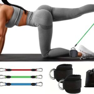 6Pcs Ankle Resistance Bands Ankle Bands for Working Out with Cuffs Resistance Bands -Mixed Color