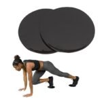 2PCS Gym Training Fitness Exercise Glider Slide Discs Core Slider Workout -Black
