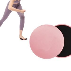 2PCS Gym Training Fitness Exercise Glider Slide Discs Core Slider Workout -Pink