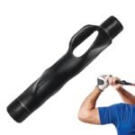 Golf Club Grip Trainer Attachment for Improved Hand Positioning -Black