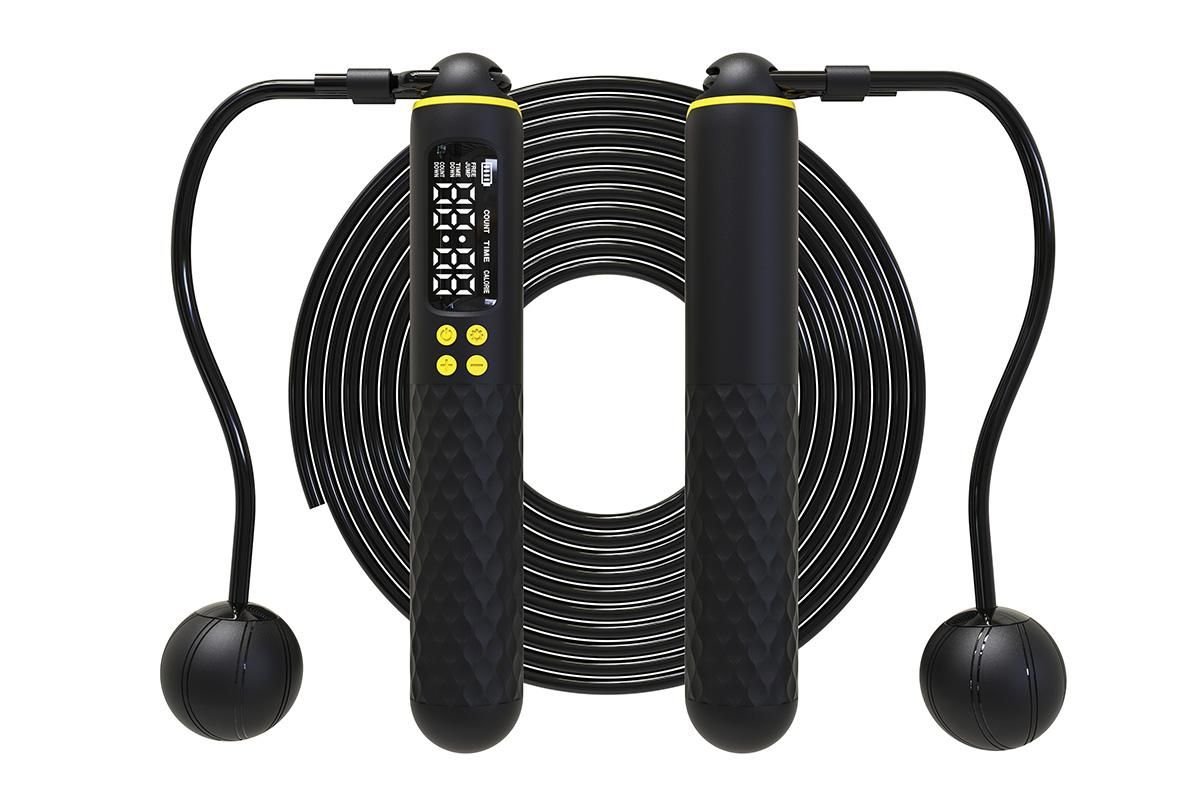Smart Digital Jump Rope for Accurately Counts Jumps Sets Goals and Monitors Progress -Black 1 Smart Digital Jump Rope for Accurately Counts Jumps Sets Goals and Monitors Progress -Black