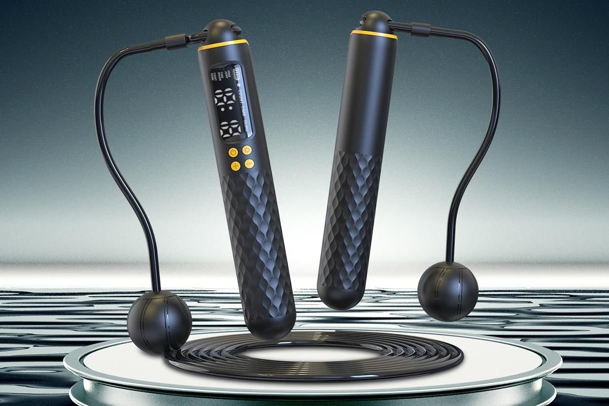 Smart Digital Jump Rope for Accurately Counts Jumps Sets Goals and Monitors Progress -Black 2 Smart Digital Jump Rope for Accurately Counts Jumps Sets Goals and Monitors Progress -Black - image 2