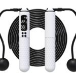 Smart Digital Jump Rope for Accurately Counts Jumps Sets Goals and Monitors Progress -White