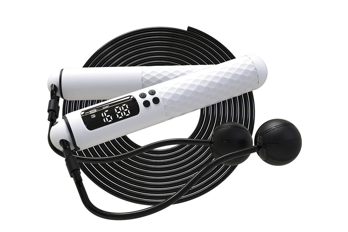 Smart Digital Jump Rope for Accurately Counts Jumps Sets Goals and Monitors Progress -White 2 Smart Digital Jump Rope for Accurately Counts Jumps Sets Goals and Monitors Progress -White - image 2