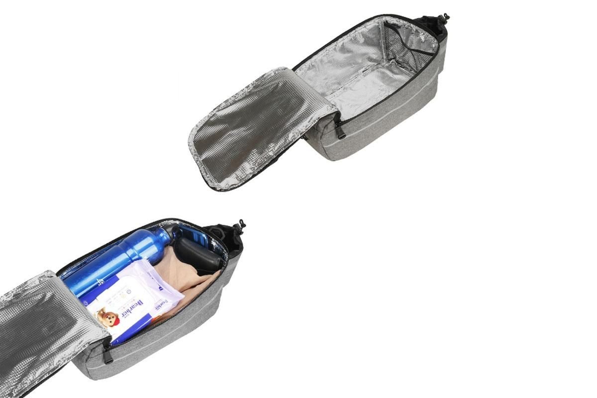Cycling Rear Rack Water-resistant Storage Bottle Luggage Bag Bike Rear Pannier Bag - Grey 5 Cycling Rear Rack Water-resistant Storage Bottle Luggage Bag Bike Rear Pannier Bag – Grey - image 5