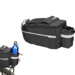 Cycling Rear Rack Water-resistant Storage Bottle Luggage Bag Bike Rear Pannier Bag – Black