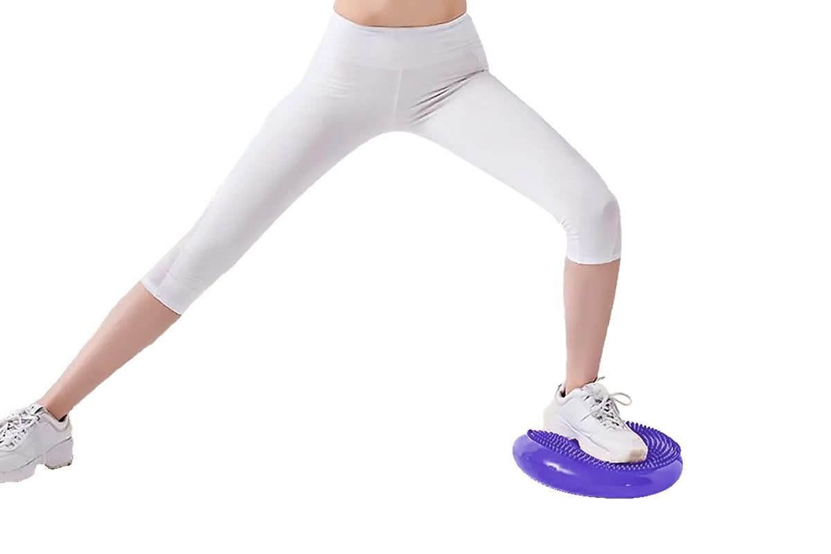 Yoga Training Mat Exercise Balance Stability Cushion Yoga Training Accessories -Purple 5 Yoga Training Mat Exercise Balance Stability Cushion Yoga Training Accessories -Purple - image 5