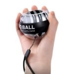 LED Wrist Ball Trainer Auto-Start Wrist Strengthener Gyroscopic Forearm Exerciser Gyro Ball for Strengthen Arms Muscles Wrist -Black
