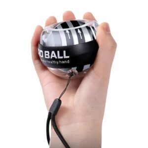 LED Wrist Ball Trainer Auto-Start Wrist Strengthener Gyroscopic Forearm Exerciser Gyro Ball for Strengthen Arms Muscles Wrist -Black