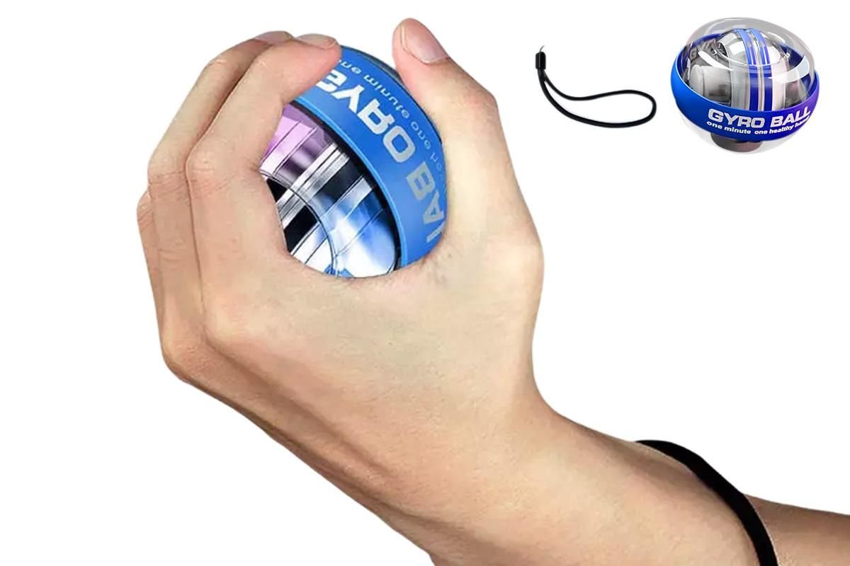 LED Wrist Ball Trainer Auto-Start Wrist Strengthener Gyroscopic Forearm Exerciser Gyro Ball for Strengthen Arms Muscles Wrist -Blue 1 LED Wrist Ball Trainer Auto-Start Wrist Strengthener Gyroscopic Forearm Exerciser Gyro Ball for Strengthen Arms Muscles Wrist -Blue