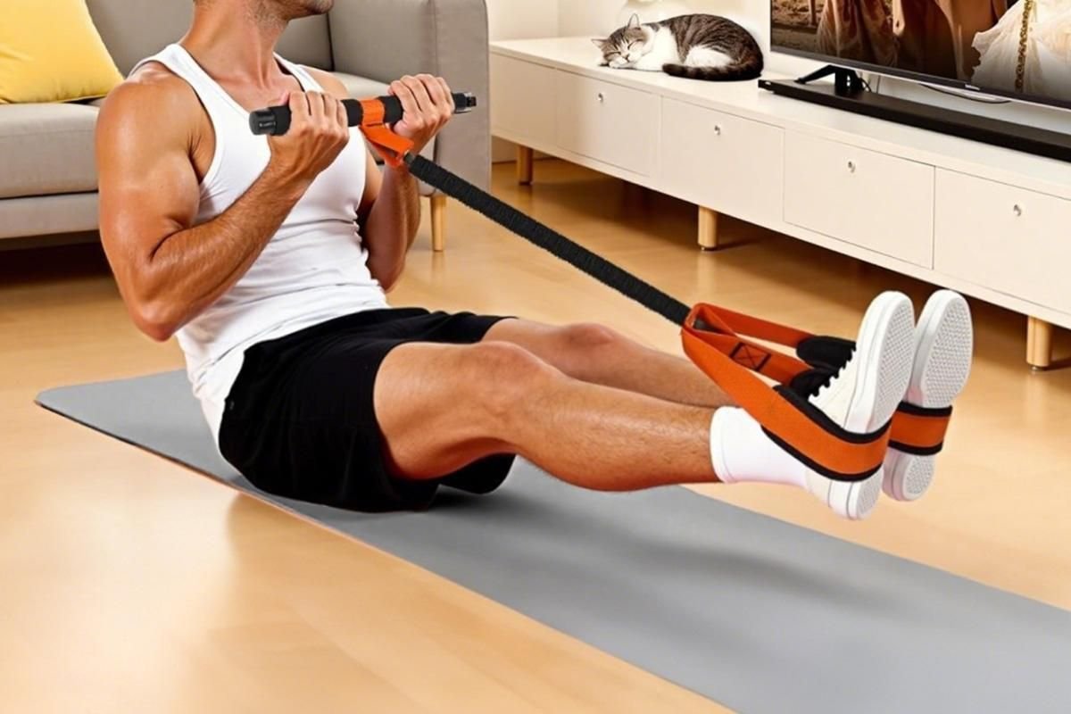 Pedal Resistance Band with Handle Home Exercise 55lbs 5 Pedal Resistance Band with Handle Home Exercise 55lbs - image 5