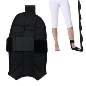 Hamstring Stretcher Stretching Strap Ligament Stretching Belt for Dancing Pilates Yoga Pain Relief -Black