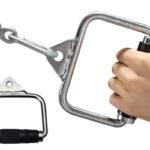 Single D Stirrup Handle with Rubber Grips for Cable Exercise Equipment