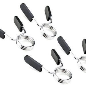 4 Pack 25mm Barbell Spring Clips Gym Weight Lifting Clamps for Dumbbell Bar Lock