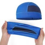 Skull Cap Helmet Liner – Cycling & Motorcycle Cap for Under Helmet Use Blue