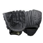 1X Baseball Glove Softball Training Mitt Left Hand Gloves for Adult Black – M