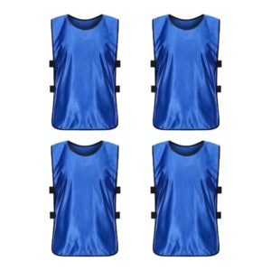 4Pcs Scrimmage Training Vest Team Sports Games Practice Jersey Blue
