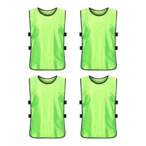 4Pcs Scrimmage Training Vest Team Sports Games Practice Jersey Green