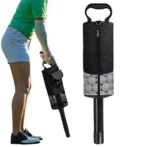 Portable Golf Ball Retriever Shag Bag – Holds Up to 70 Balls Black