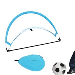 Portable Pop-Up Soccer Goal Set with 3 Ground Pegs and Carry Storage Bag Blue