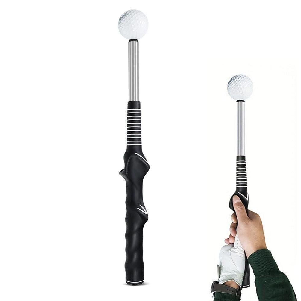 Retractable Golf Swing Training Aid Golf Grip Trainer Attachment for Chipping Hitting 1 Retractable Golf Swing Training Aid Golf Grip Trainer Attachment for Chipping Hitting