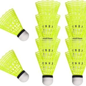 Durable Nylon Badminton Shuttlecocks Indoor Outdoor Training Recreational Yellow 12 Pack