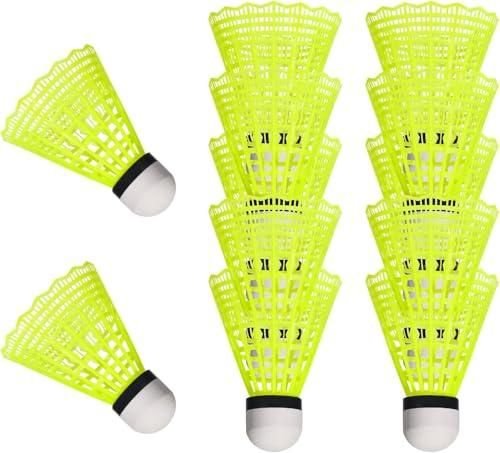 Durable Nylon Badminton Shuttlecocks Indoor Outdoor Training Recreational Yellow 12 Pack 1 Durable Nylon Badminton Shuttlecocks Indoor Outdoor Training Recreational Yellow 12 Pack