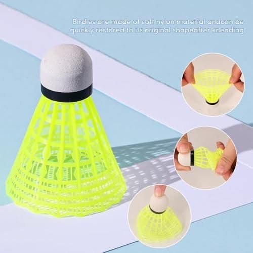 Durable Nylon Badminton Shuttlecocks Indoor Outdoor Training Recreational Yellow 12 Pack 3 Durable Nylon Badminton Shuttlecocks Indoor Outdoor Training Recreational Yellow 12 Pack - image 3