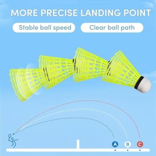 Durable Nylon Badminton Shuttlecocks Indoor Outdoor Training Recreational Yellow 12 Pack 5 Durable Nylon Badminton Shuttlecocks Indoor Outdoor Training Recreational Yellow 12 Pack - image 5