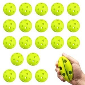 20 Pack Green 9 Inch Soft Training Baseballs Lightweight Hollow Airflow