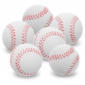 Soft PU Training Baseball 6Pcs Indoor Lightweight Pract Sports Ball Set