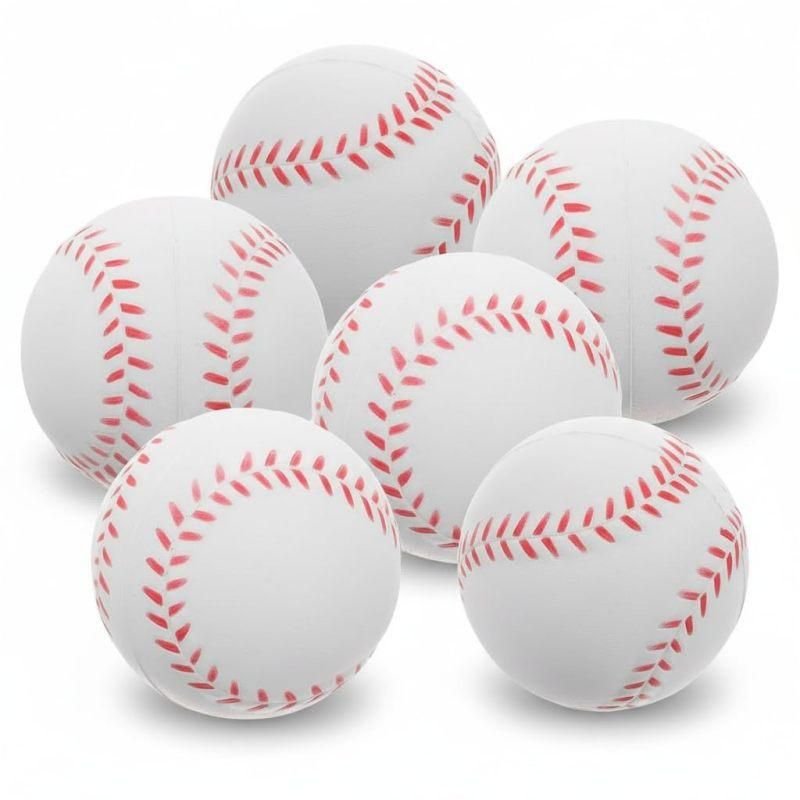Soft PU Training Baseball 6Pcs Indoor Lightweight Pract Sports Ball Set 1 Soft PU Training Baseball 6Pcs Indoor Lightweight Pract Sports Ball Set