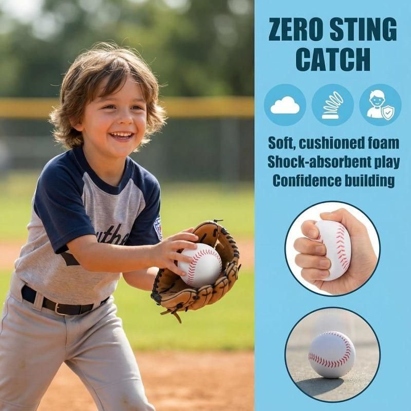 Soft PU Training Baseball 6Pcs Indoor Lightweight Pract Sports Ball Set 4 Soft PU Training Baseball 6Pcs Indoor Lightweight Pract Sports Ball Set - image 4