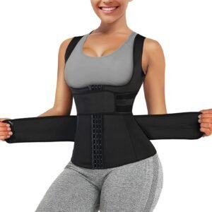Waist Trainer Vest For Women Corset Trimmer Belt Slimming Body Shaper Tummy Control Cincher – M