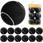 12 Pack Soft Training Tennis Balls, Low Pressure Pract Balls for Daily Training – Black