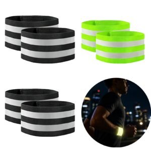 Reflective Wristbands 6 Pack Elastic Straps – High Visibility Bands for Cycling Running