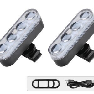 2Pcs Bike Tail Light 4 Modes Bike Rear Light Waterproof Bicycle Taillight-White