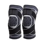 2Pcs Men Women Knee Compression Sleeve For Knee Pain Relief Supportive Knee Sleeve-Grey S