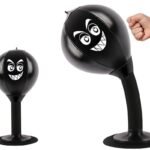 Desk Punching Bag Desktop Toy with Strong Suction Cup Fun Punch Desktop Game-Black