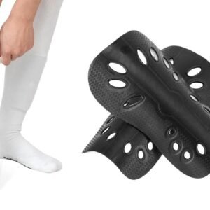 Protective Gear Soccer Shin Guards For Kids Adults Breathable Shin Guard Sleeves-Black