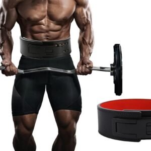 Professional Powerlifting Belt for Squat Deadlift-Red M