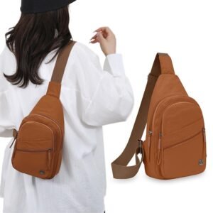 Sling Bag for Women Sling Backpack Chest Daypack Crossbody Bag – Orange