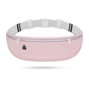 Running Belt Ultra Light Bounce Free Waist Pouch Bag Fitness Workout Belt Sport Waist Pack Exercise Waist Bag – Pink