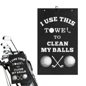 Golf Towel for Golf Bag with Clip Funny Cleaning Cloth for Balls & Clubs