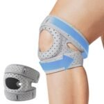 Professional Sports Knee Brace Meniscus Support for Running Hiking – Gray