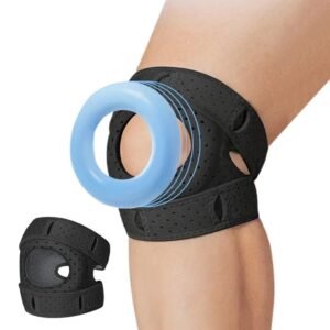 Professional Sports Knee Brace Meniscus Support for Running Hiking – Black