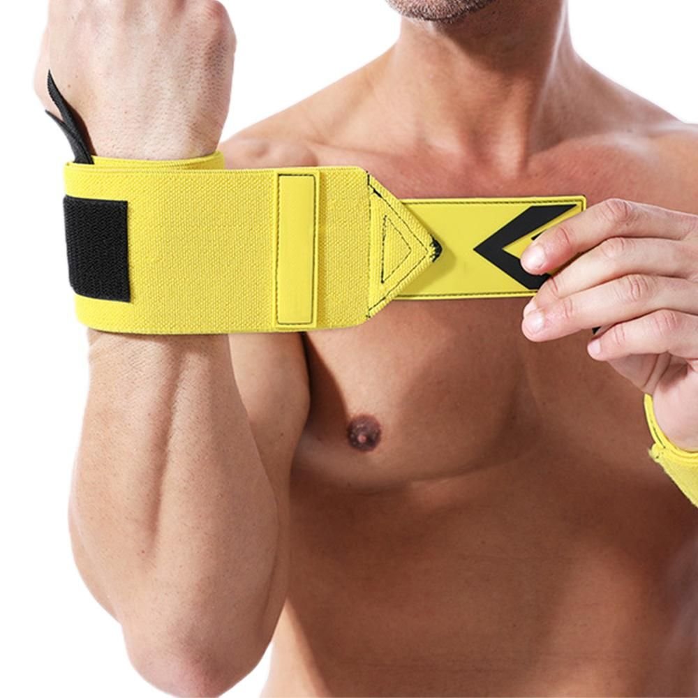 Wrist Wraps for Weightlifting and Working Out - Yellow 3 Wrist Wraps for Weightlifting and Working Out – Yellow - image 3